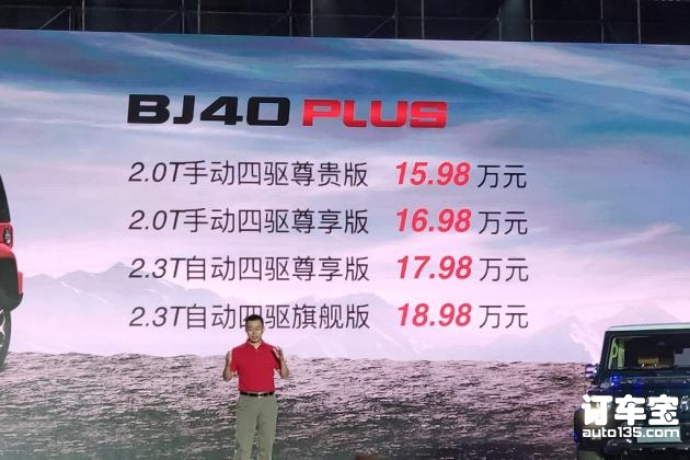 北京BJ40PLUS上市 售价15.98万-18.98万元